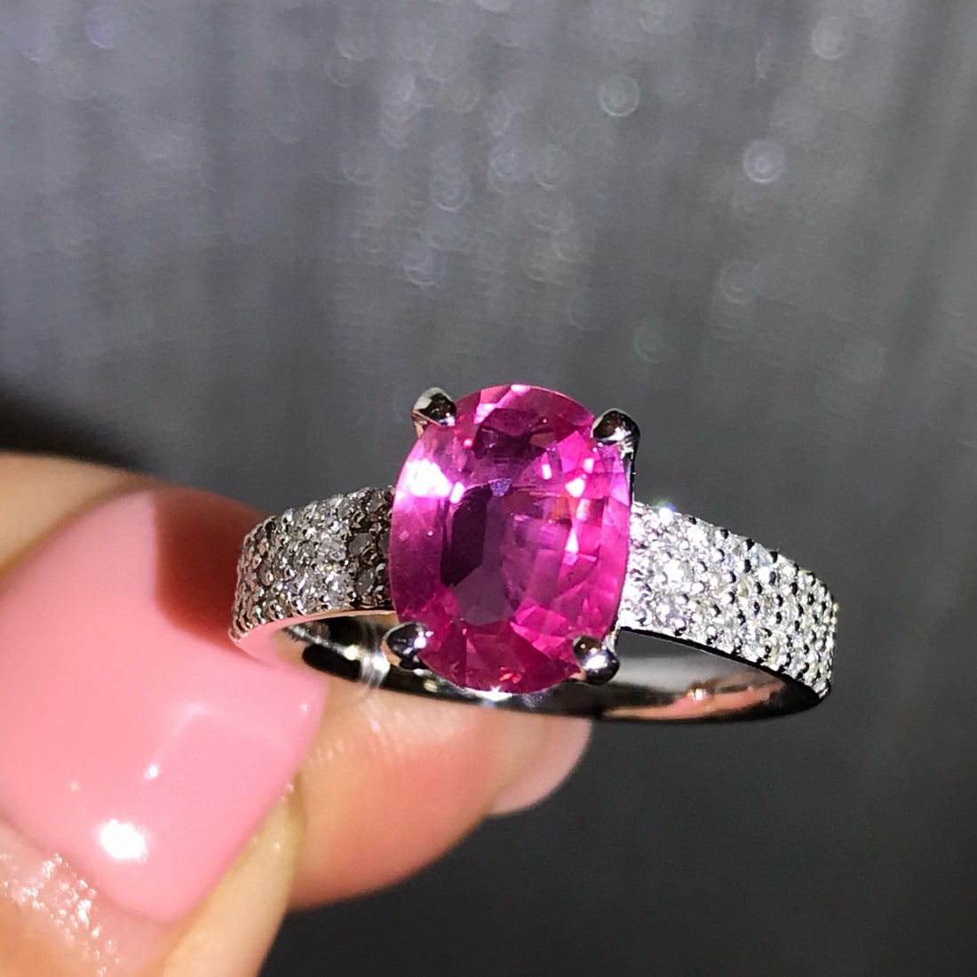 14k Gold 2.40 Ctw Natural Sapphire & Diamond Ring - 2