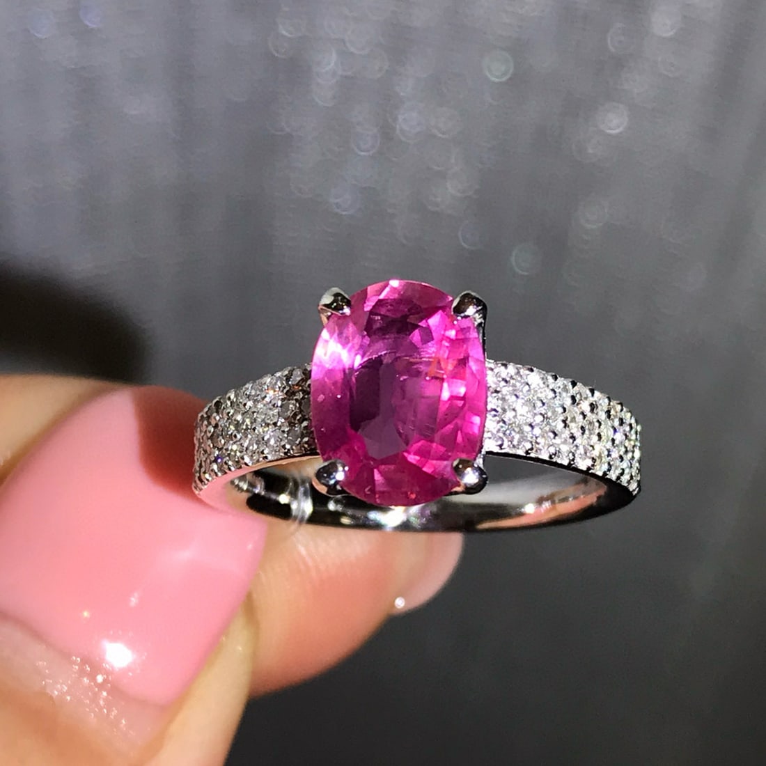 14k Gold 2.40 Ctw Natural Sapphire & Diamond Ring - 3