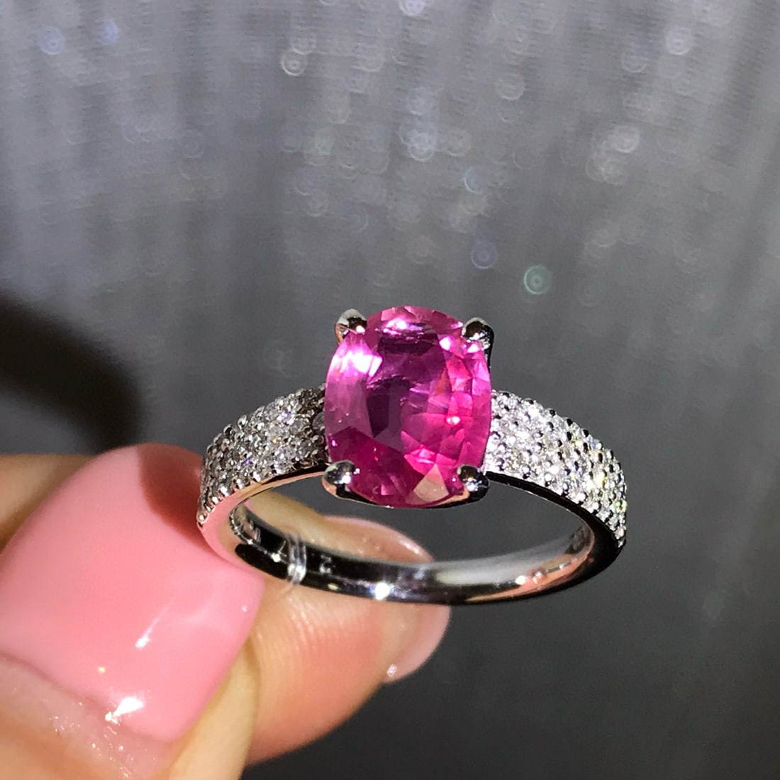 14k Gold 2.40 Ctw Natural Sapphire & Diamond Ring - 4