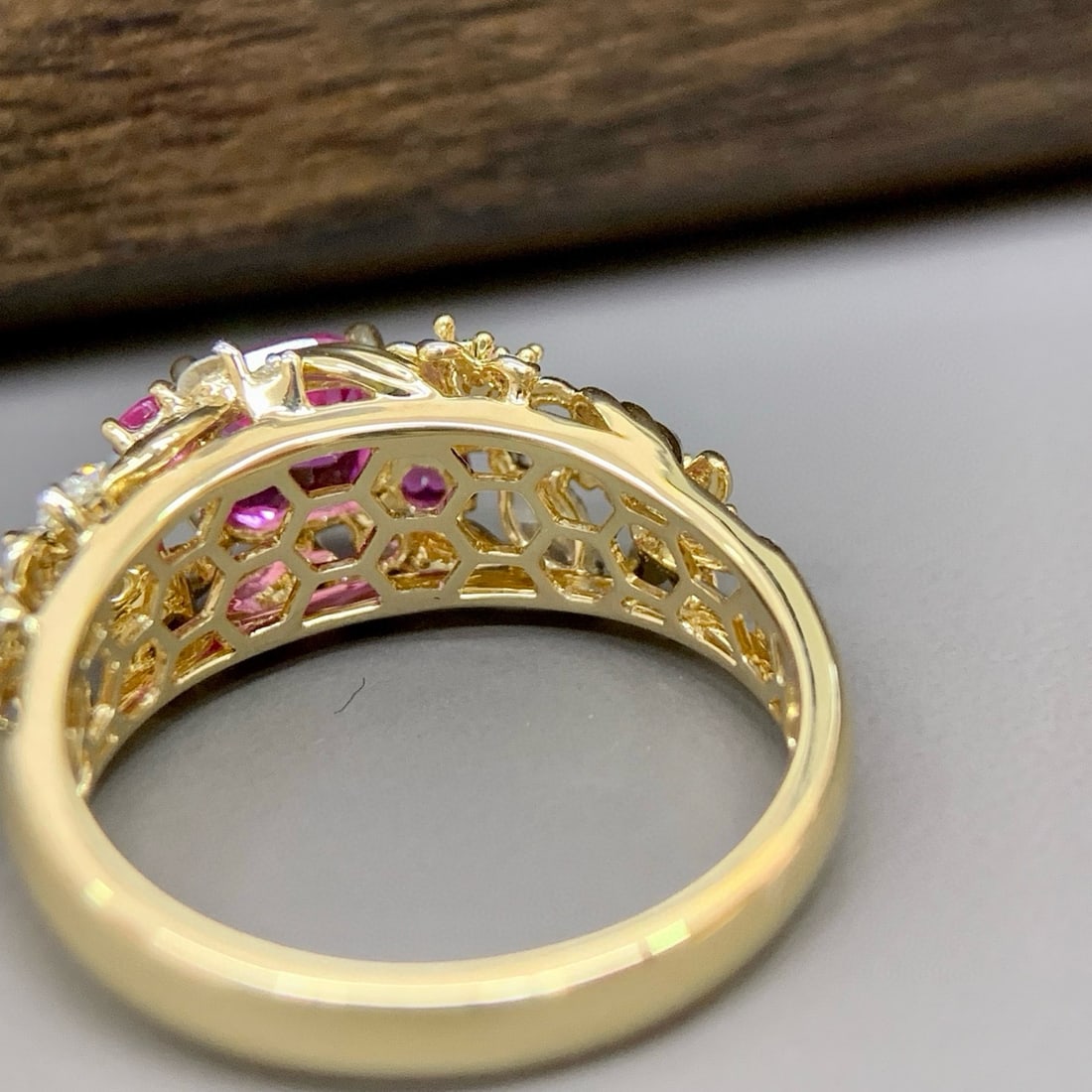 14k Gold 1.40 Ctw Natural Sapphire & Diamond Ring - 8