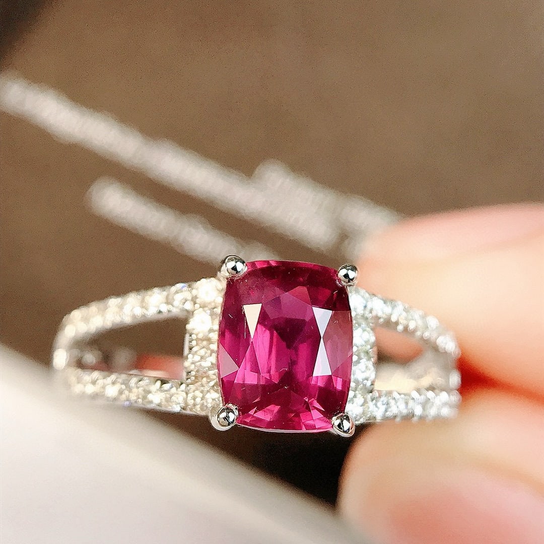 14k Gold 1.72 Ctw Natural Sapphire & Diamond Ring - 6