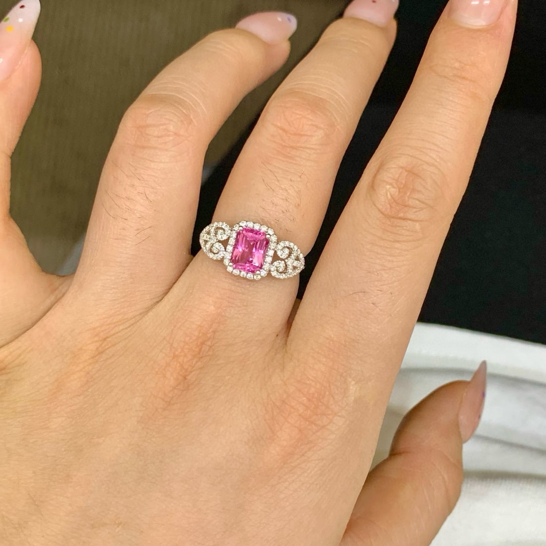 14k Gold 1.89 Ctw Natural Spinel & Diamond Ring - 6