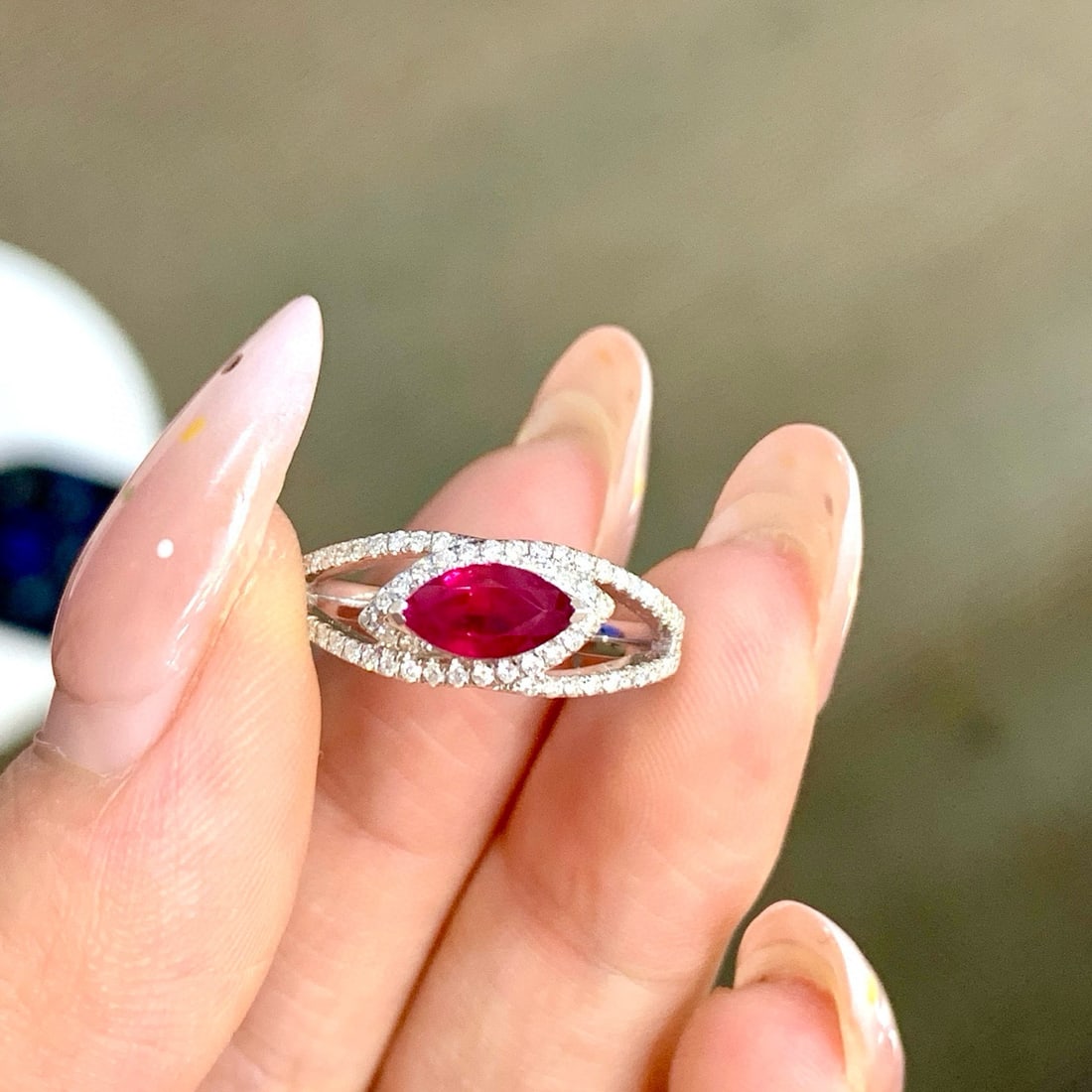 14k Gold 1.37 Ctw Natural Ruby & Diamond Ring - 2