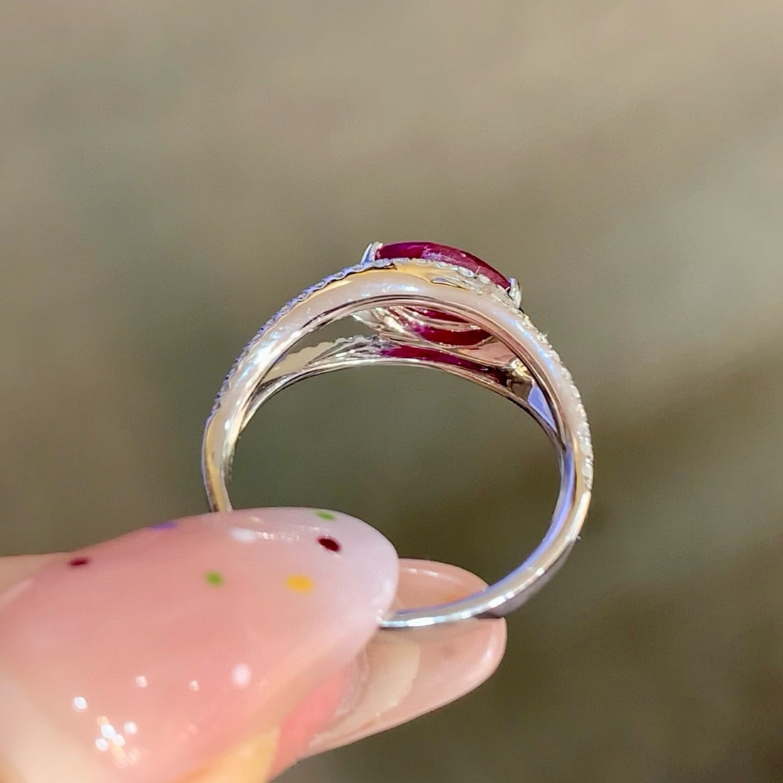 14k Gold 1.37 Ctw Natural Ruby & Diamond Ring - 3