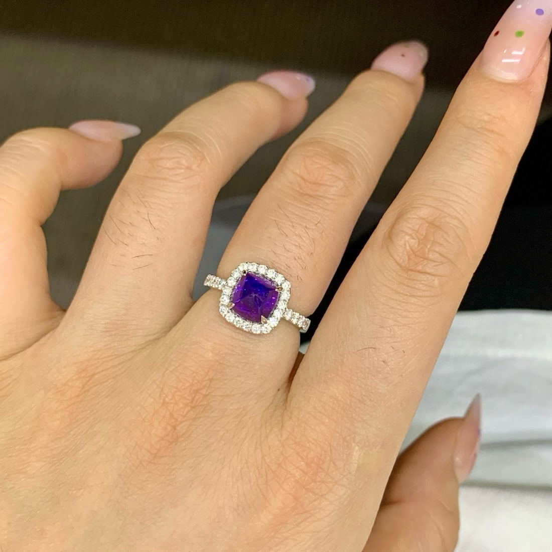 14k Gold 4.07 Ctw Natural Sapphire & Diamond Ring - 5