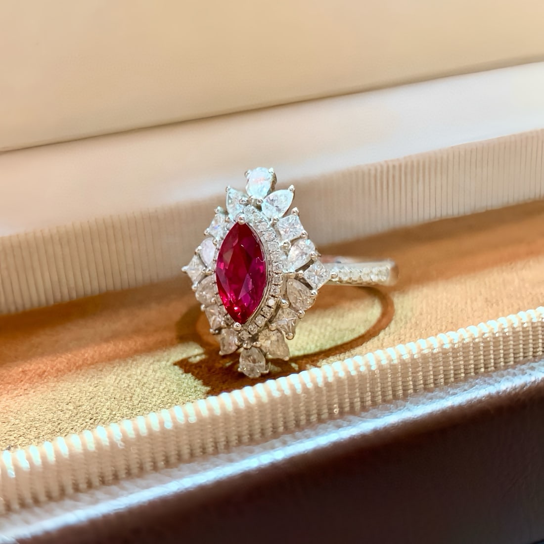 14k Gold 1.84 Ctw Natural Ruby & Diamond Ring - 2