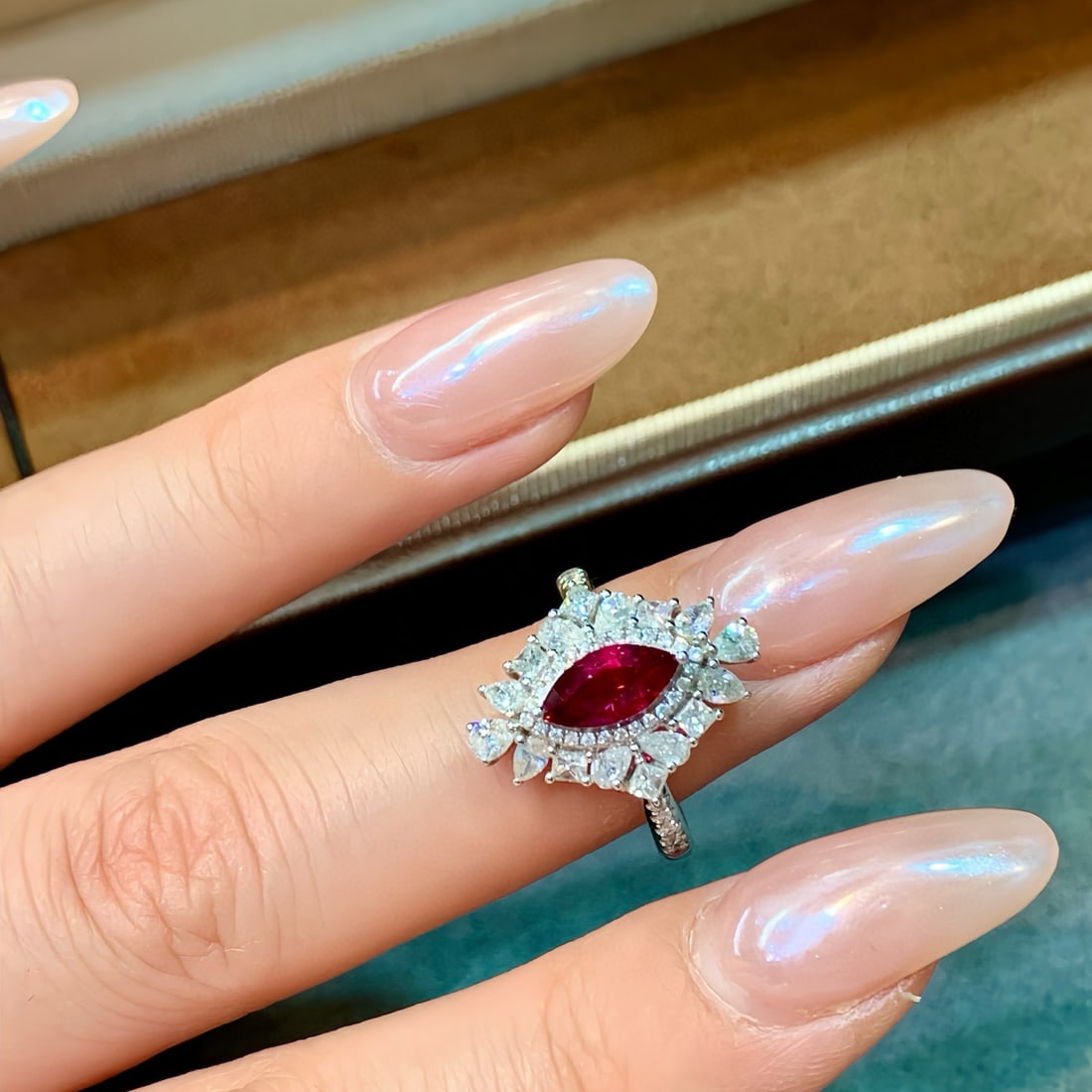 14k Gold 1.84 Ctw Natural Ruby & Diamond Ring - 4