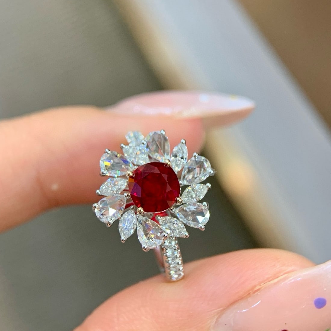 14k Gold 2.14 Ctw Natural Ruby & Diamond Ring - 2