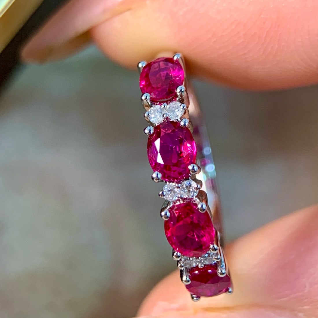 14k Gold 1.21 Ctw Natural Ruby & Diamond Ring - 2