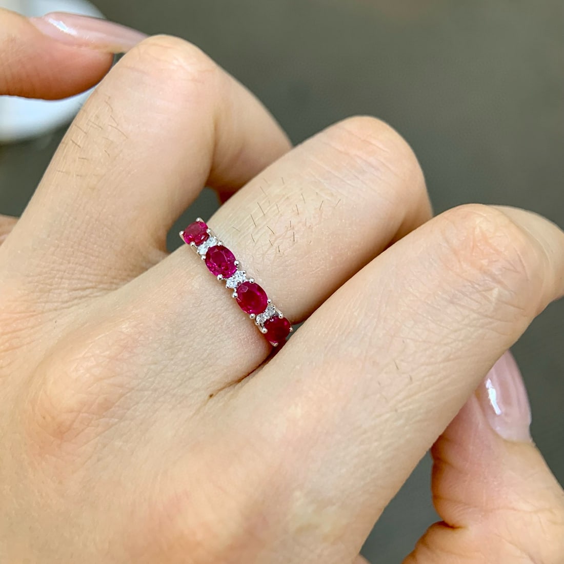 14k Gold 1.21 Ctw Natural Ruby & Diamond Ring - 4