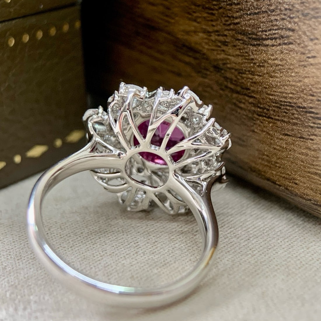 14k Gold 3.28 Ctw Natural Sapphire & Diamond Ring - 3