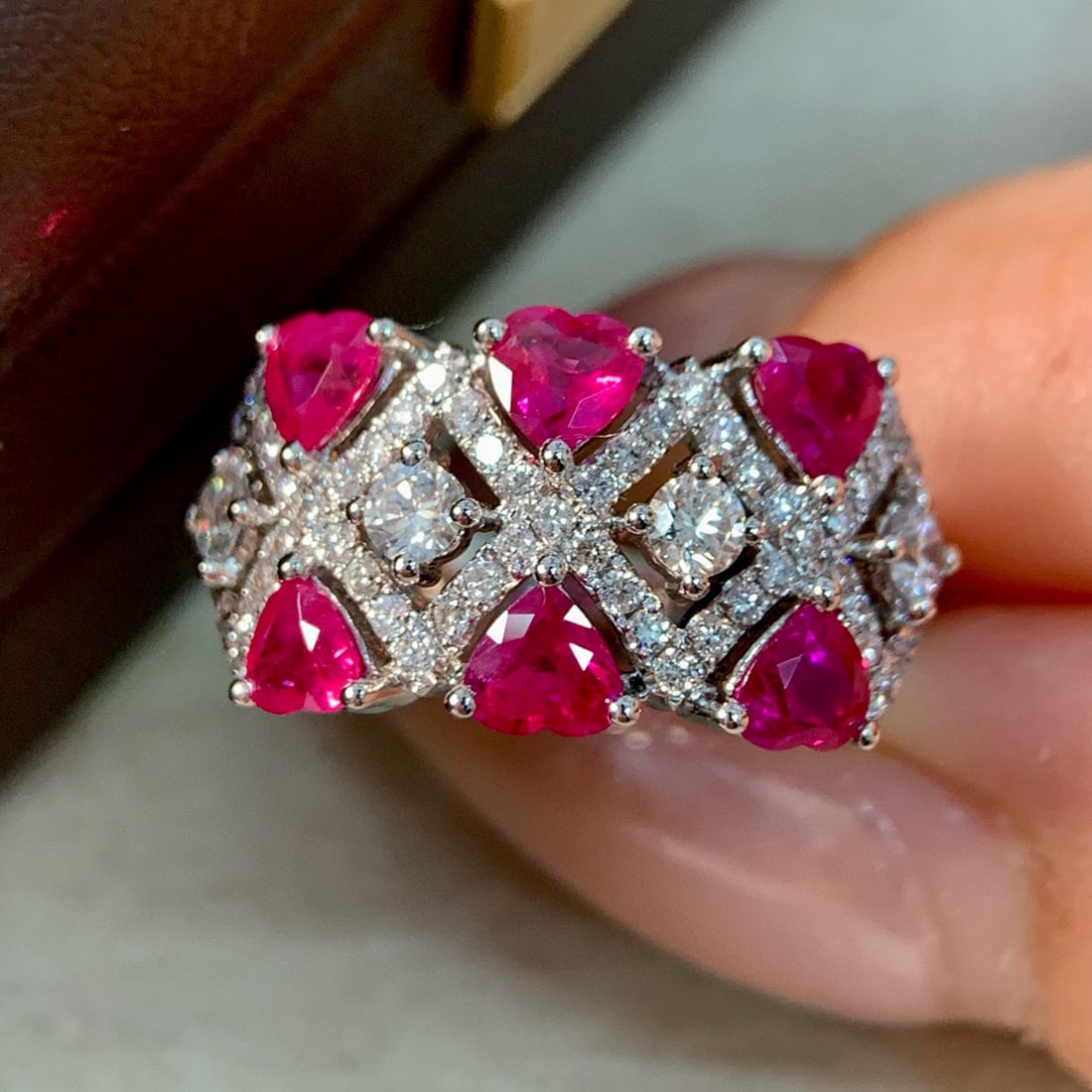14k Gold 2.26 Ctw Natural Ruby & Diamond Ring - 3