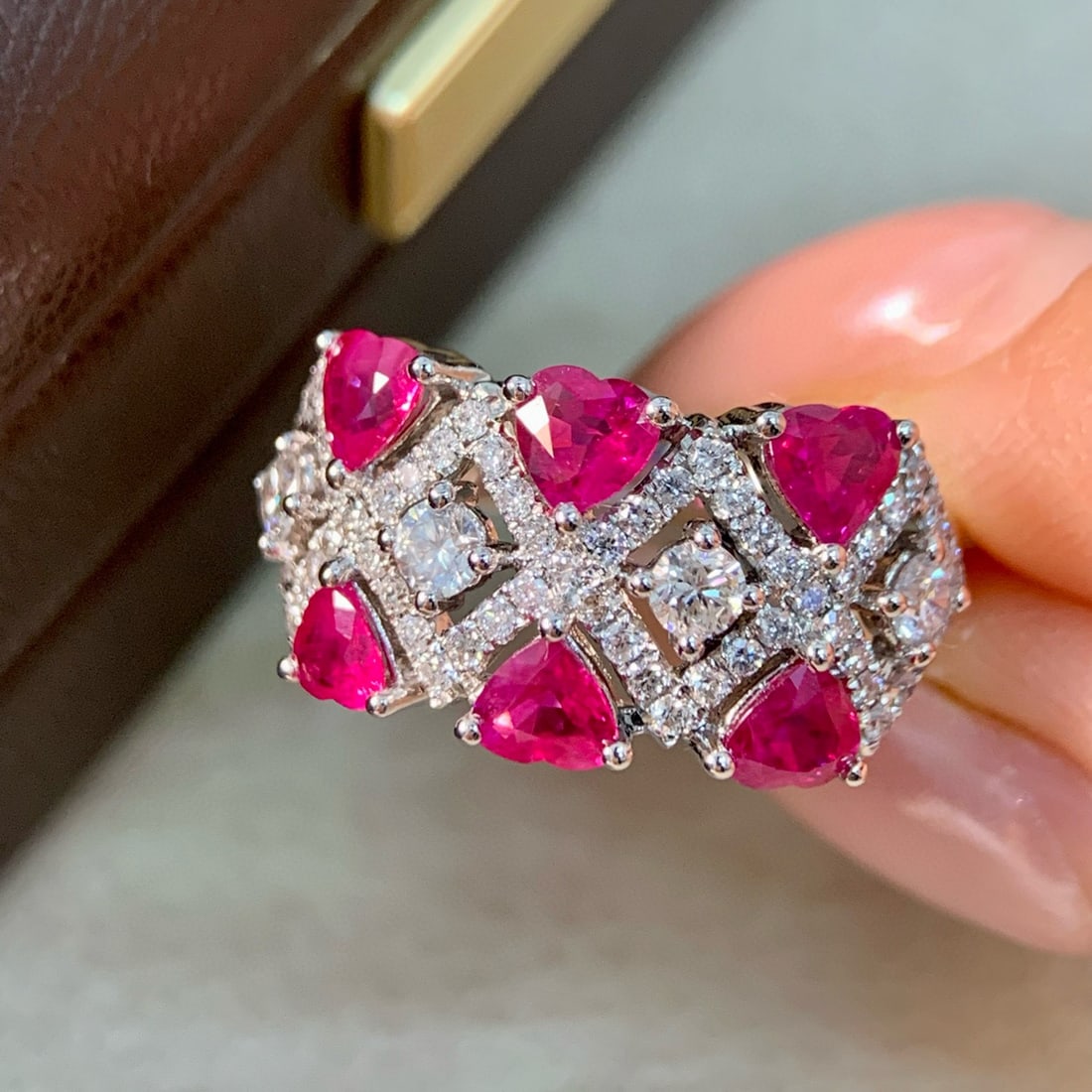 14k Gold 2.26 Ctw Natural Ruby & Diamond Ring - 4