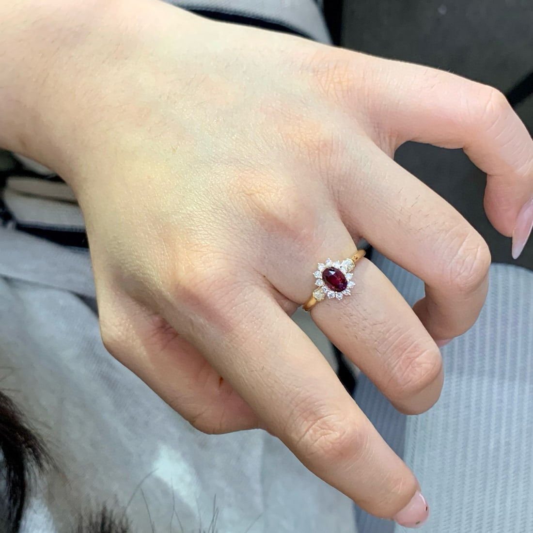14k Gold 1.35 Ctw Natural Ruby & Diamond Ring - 4
