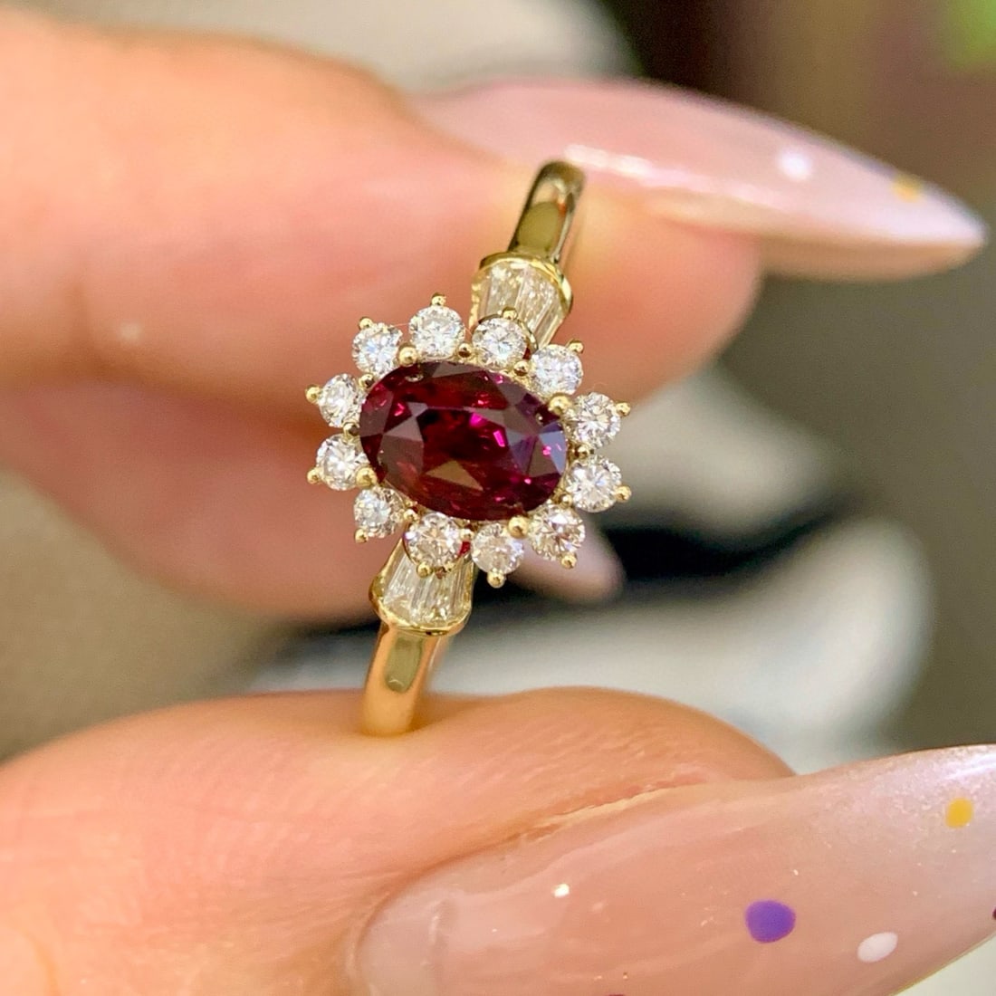14k Gold 1.35 Ctw Natural Ruby & Diamond Ring - 5