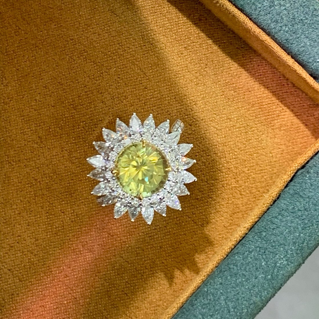 14k Gold 5.30 Ctw Natural Tourmaline & Diamond Ring/pendant( Without Chain ) - 2