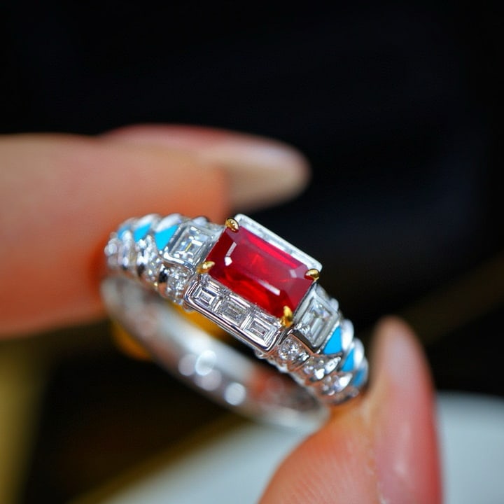 14k Gold 1.22 Ctw Natural Ruby & Diamond Ring - 2
