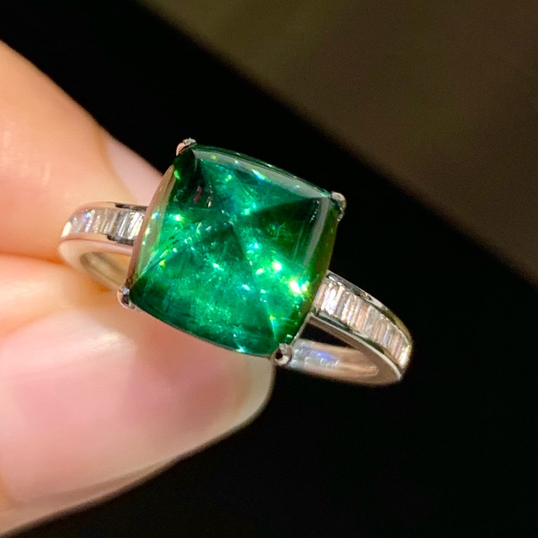 14k Gold 4.75 Ct Natural Tourmaline & Diamond Ring - 3
