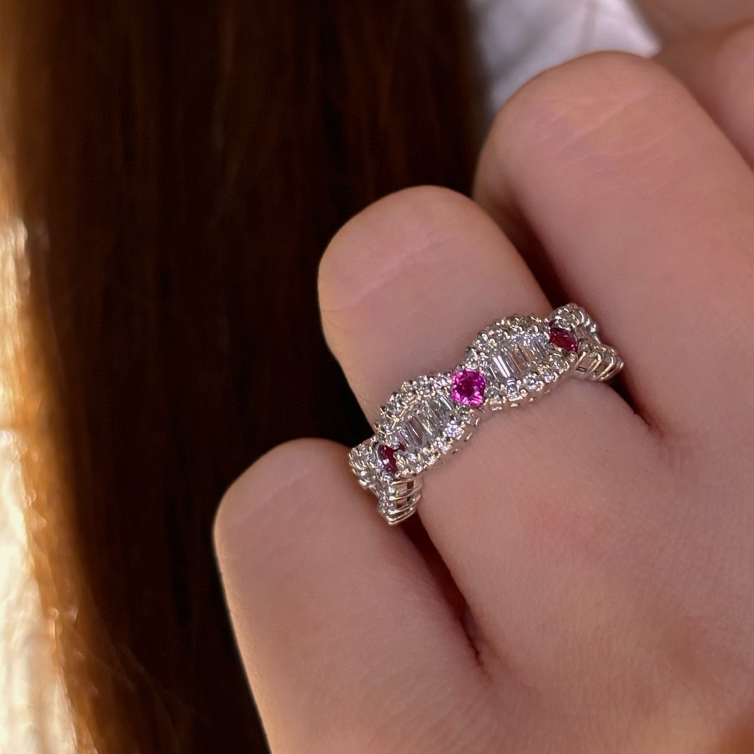 14k Gold 1 Ct Natural H Diamond Ring - 7