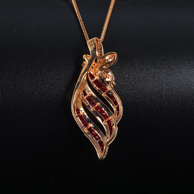 14k Gold 1.88 Ctw Natural Ruby & Diamond Pendant( Without Chain ) - 4