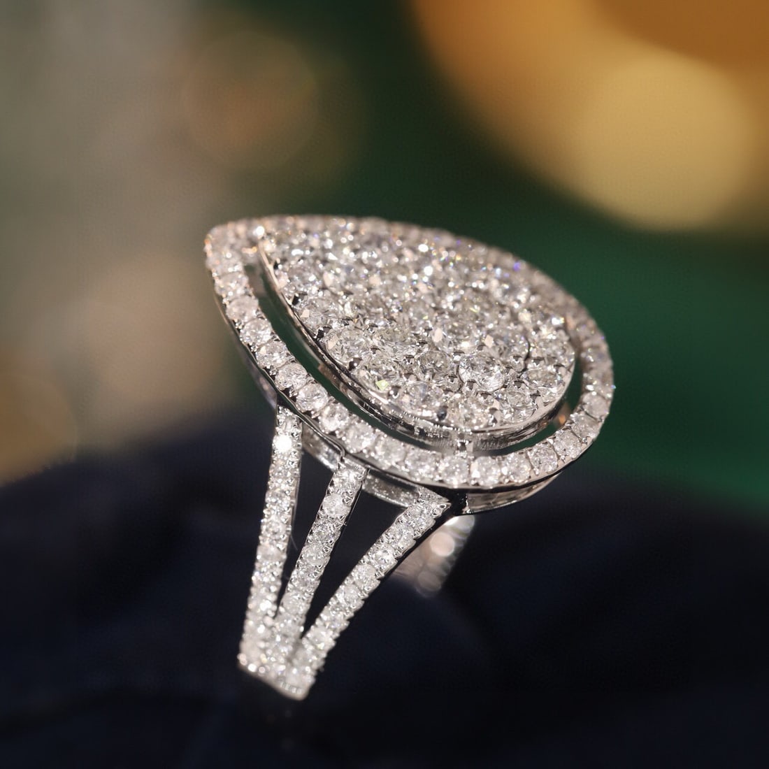 14k Gold 1.3 Ct Natural H Diamond Ring - 2