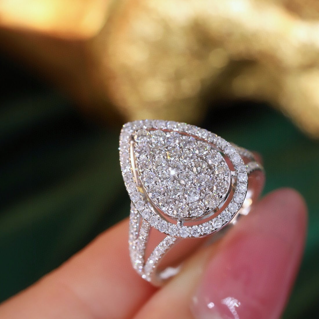 14k Gold 1.3 Ct Natural H Diamond Ring - 6