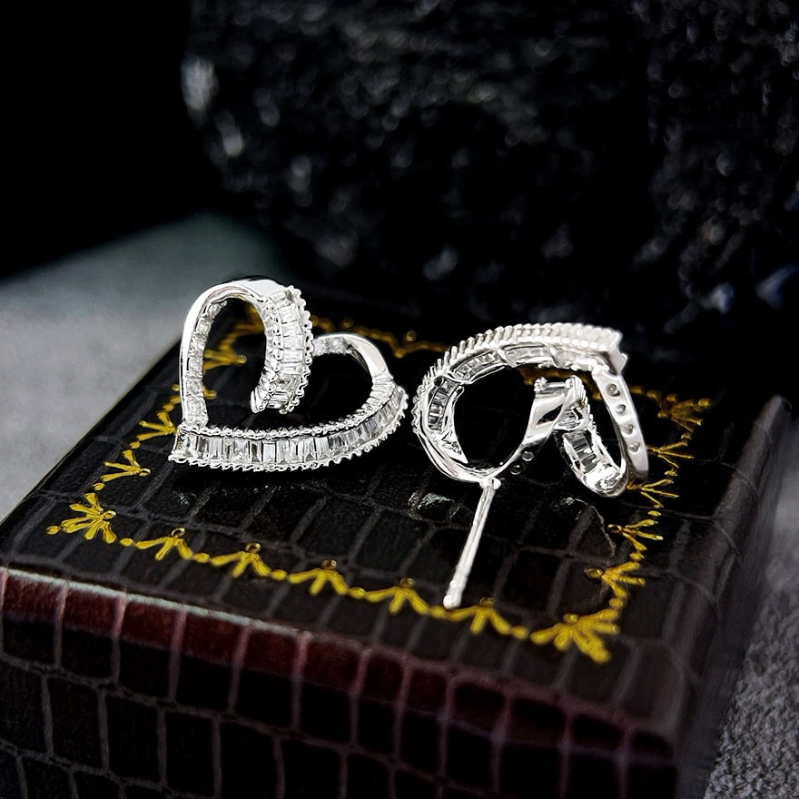14k Gold 0.6 Ct Natural H Diamond Earrings - 2