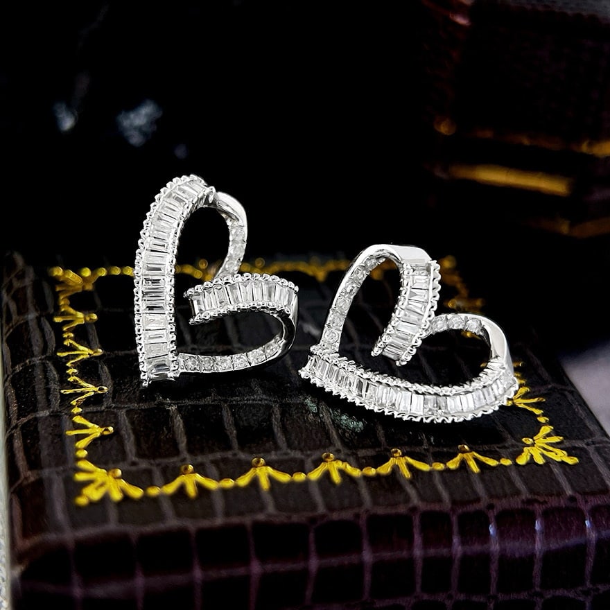 14k Gold 0.6 Ct Natural H Diamond Earrings - 3