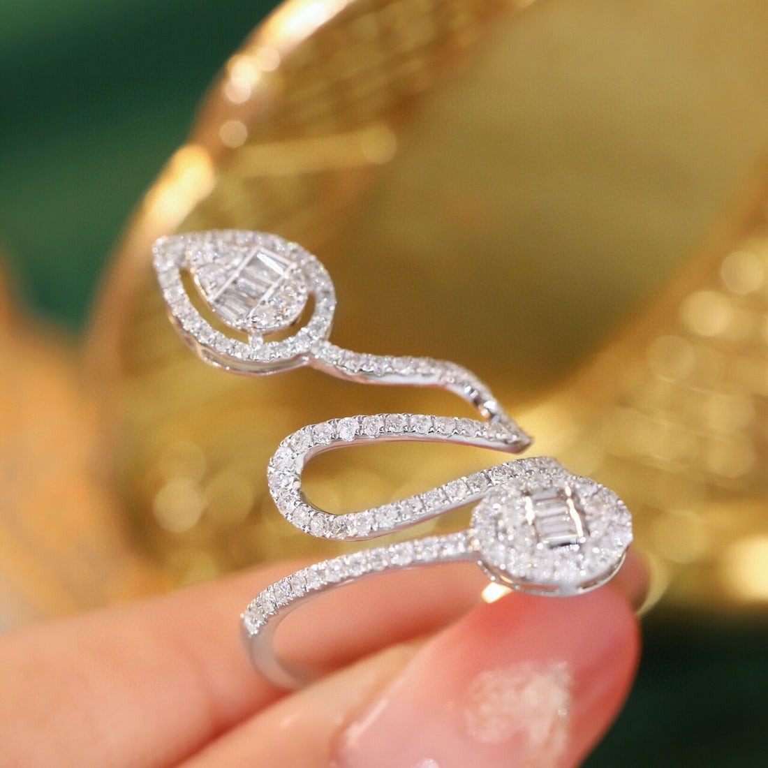 14k Gold 0.85 Ct Natural H Diamond Ring - 6