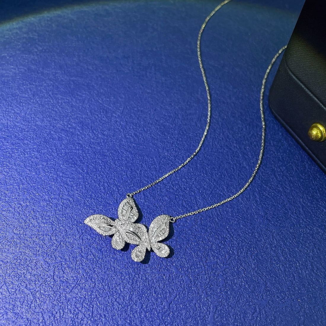 14k Gold 1.3 Ctw Natural H Diamond & Butterfly Jewelry Set - 2