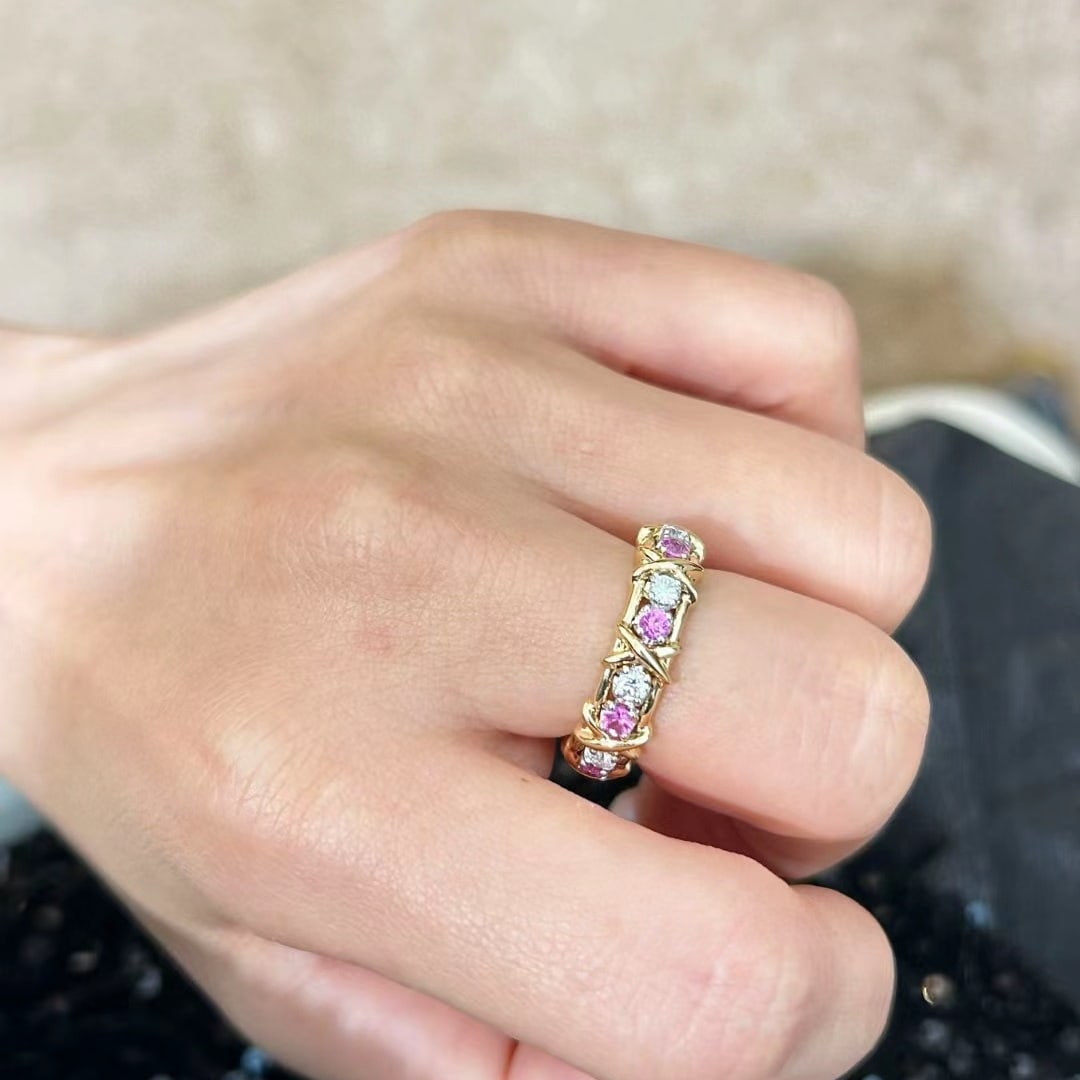 14k Gold 1.46 Ctw Natural Sapphire & Diamond Ring - 3