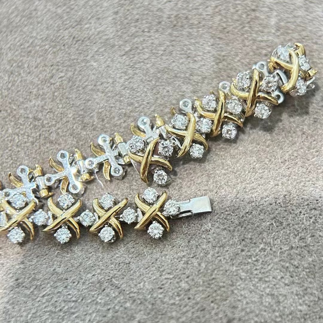 14k Gold 2.95 Ct Natural H Diamond Bracelet - 3