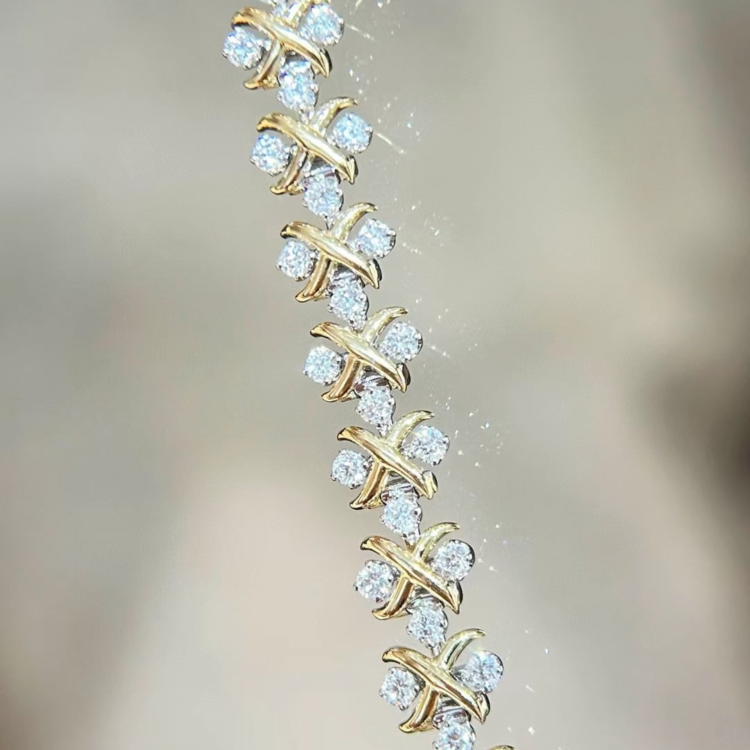 14k Gold 2.95 Ct Natural H Diamond Bracelet - 4