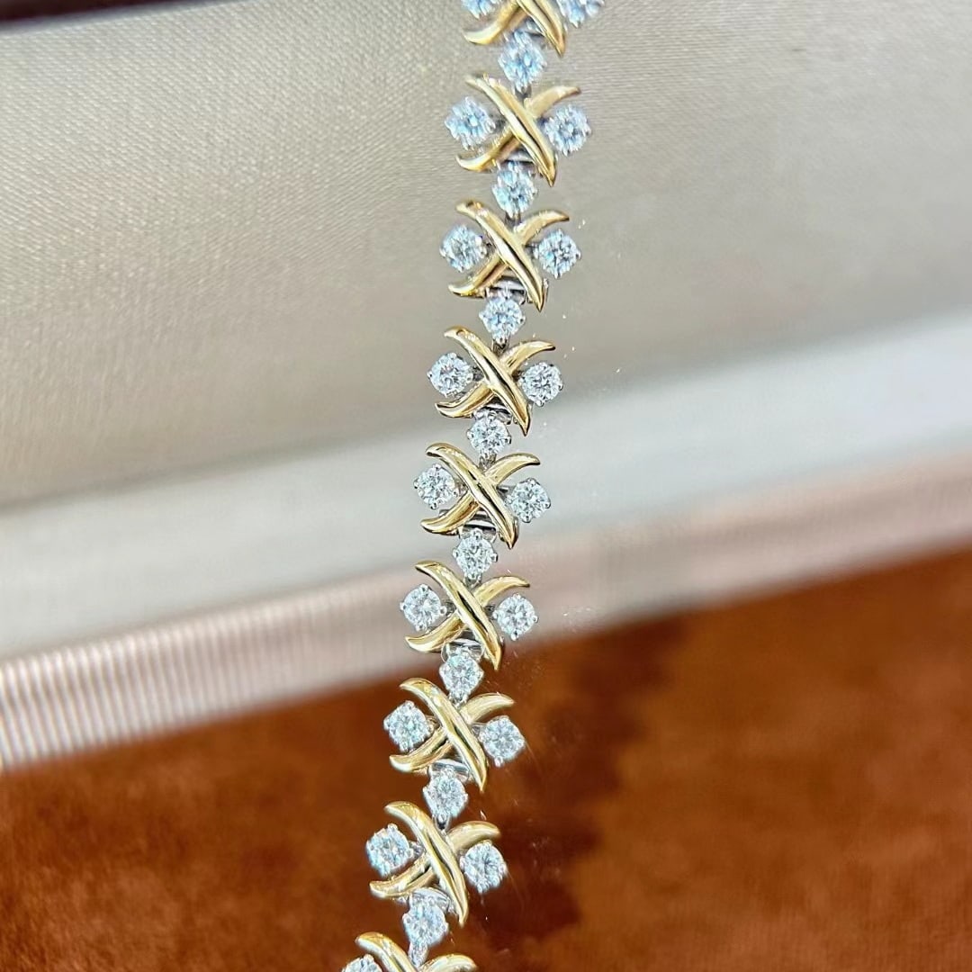 14k Gold 2.95 Ct Natural H Diamond Bracelet - 8