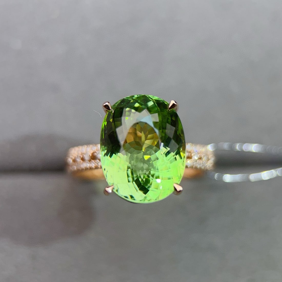 14k Gold 6.92 Ctw Natural Tourmaline & Diamond Ring - 2