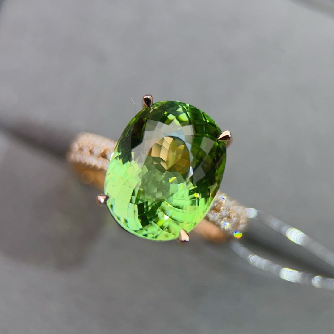 14k Gold 6.92 Ctw Natural Tourmaline & Diamond Ring - 3