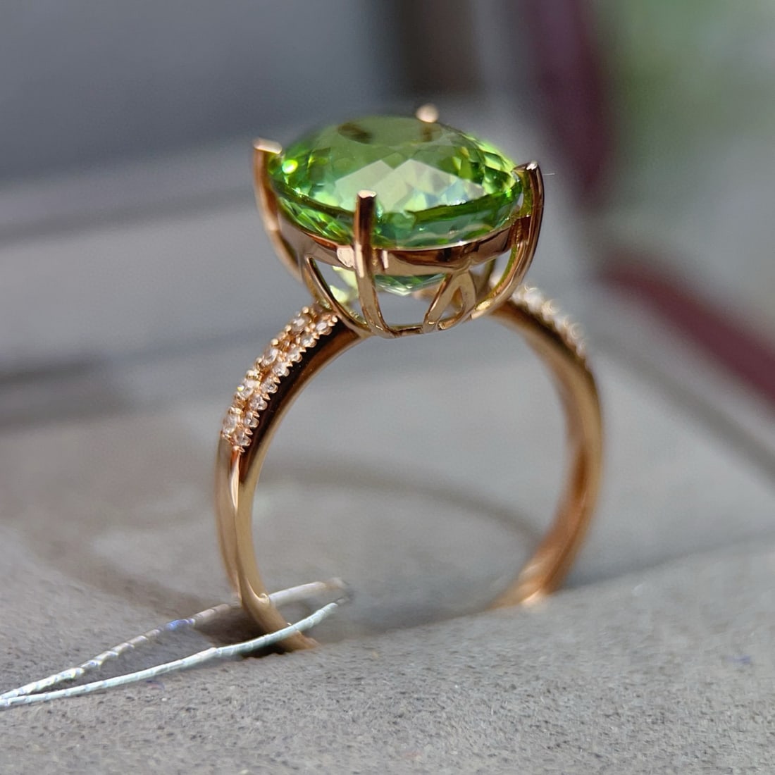 14k Gold 6.92 Ctw Natural Tourmaline & Diamond Ring - 5