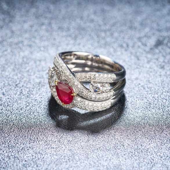 14k Gold 1.97 Ctw Natural Ruby & Diamond Ring - 3