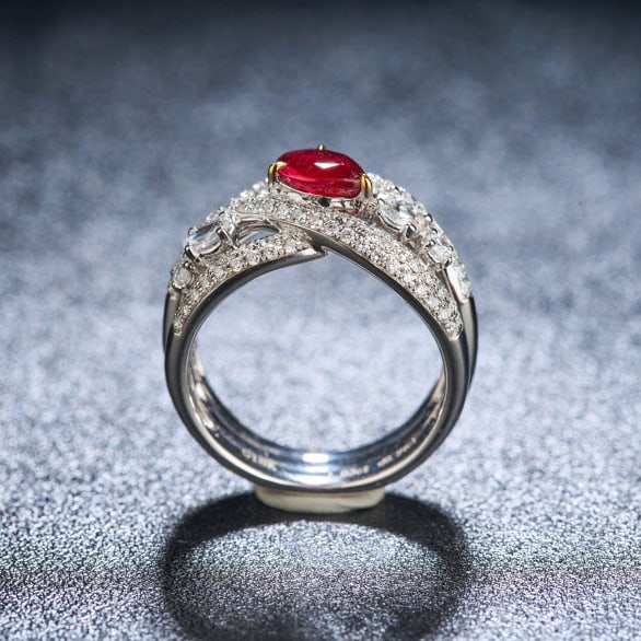 14k Gold 1.97 Ctw Natural Ruby & Diamond Ring - 6