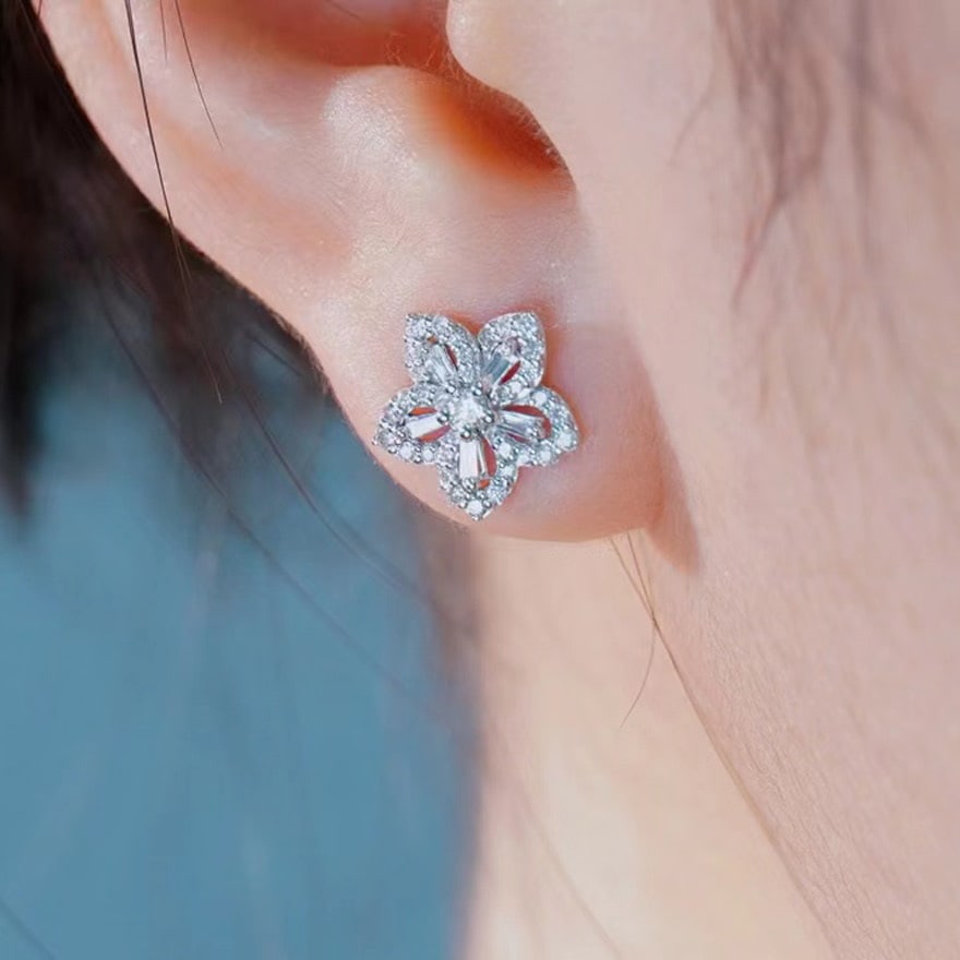 14k Gold 0.8 Ct Natural H Diamond Earrings - 3