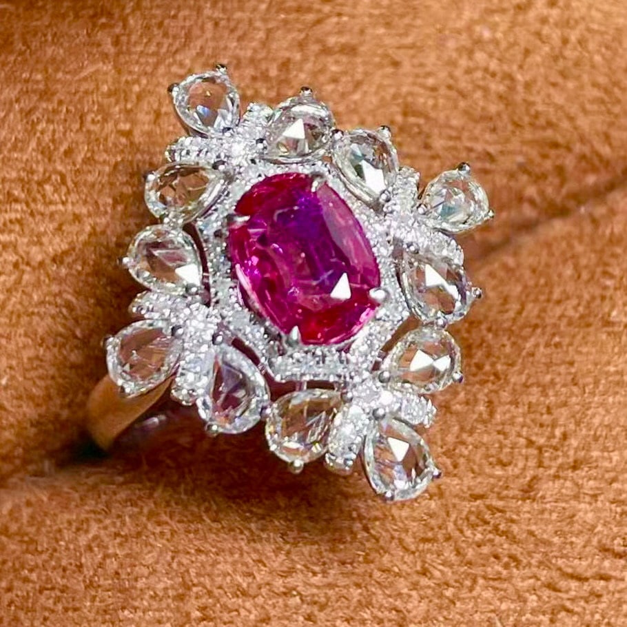 14k Gold 2.13 Ctw Natural Ruby & Sapphire Ring - 2
