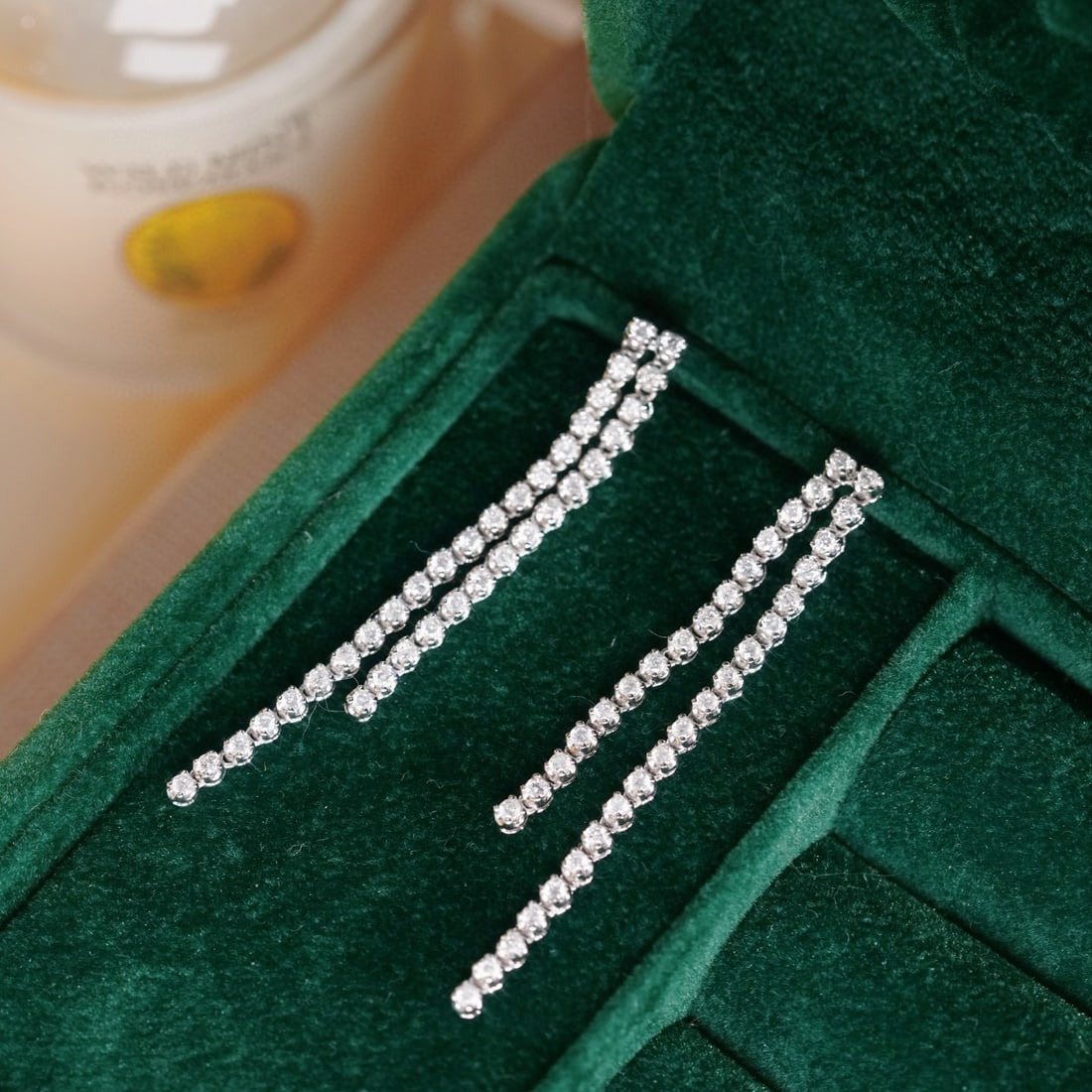 14k Gold 1.10 Ct Natural H Diamond Earrings - 2