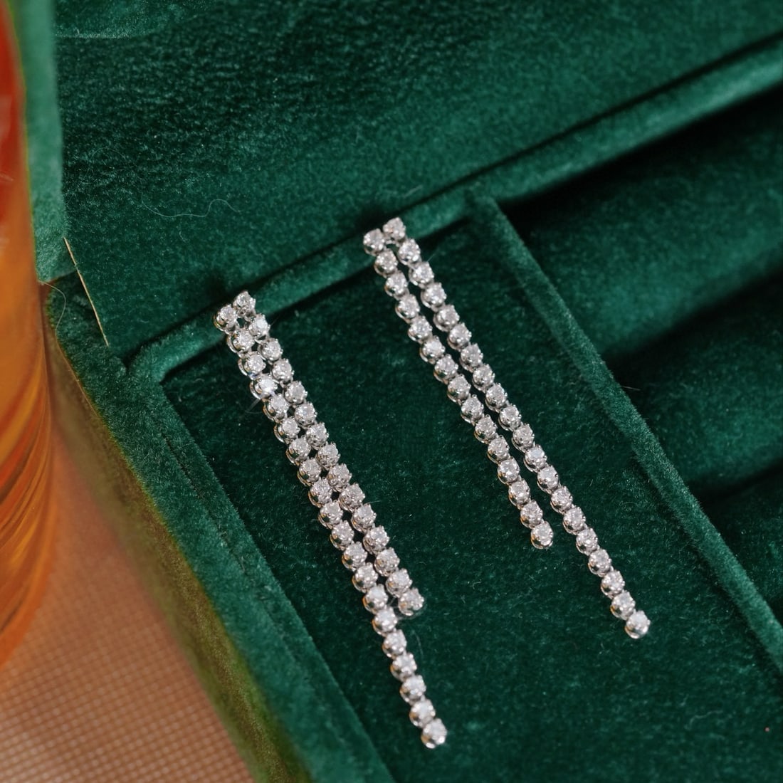 14k Gold 1.10 Ct Natural H Diamond Earrings - 3