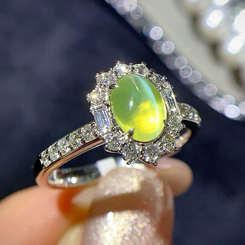14k Gold 2.43 Ctw Natural Cat's?Eye Chrysoberyl & Diamond Ring - 3