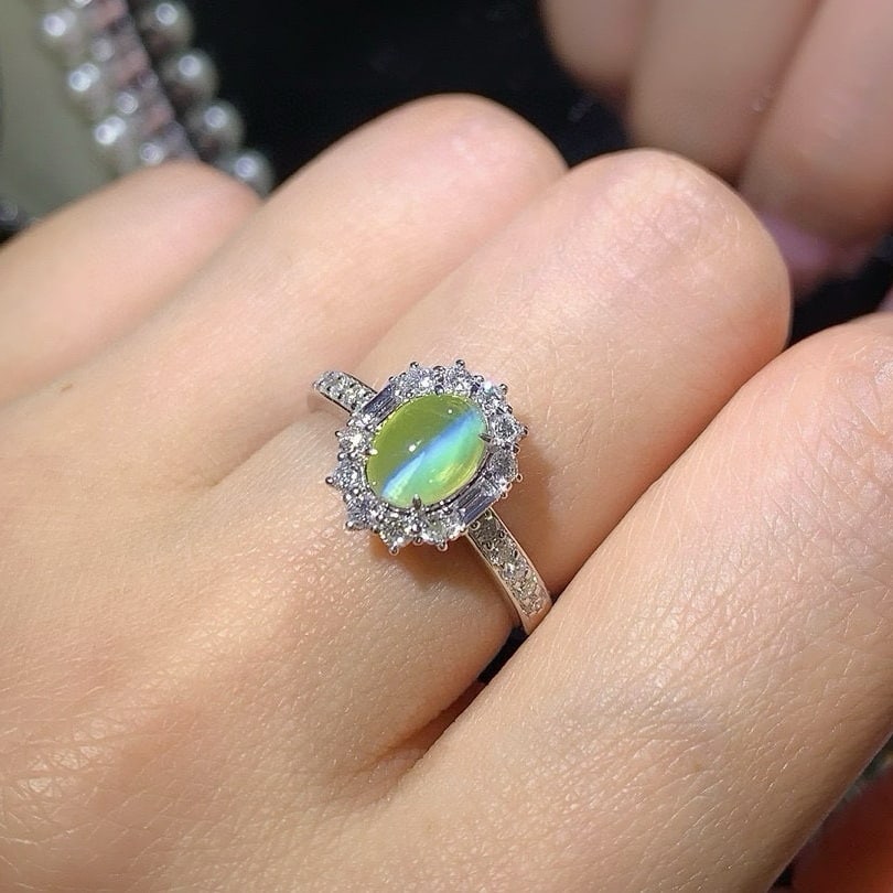 14k Gold 2.43 Ctw Natural Cat's?Eye Chrysoberyl & Diamond Ring - 5