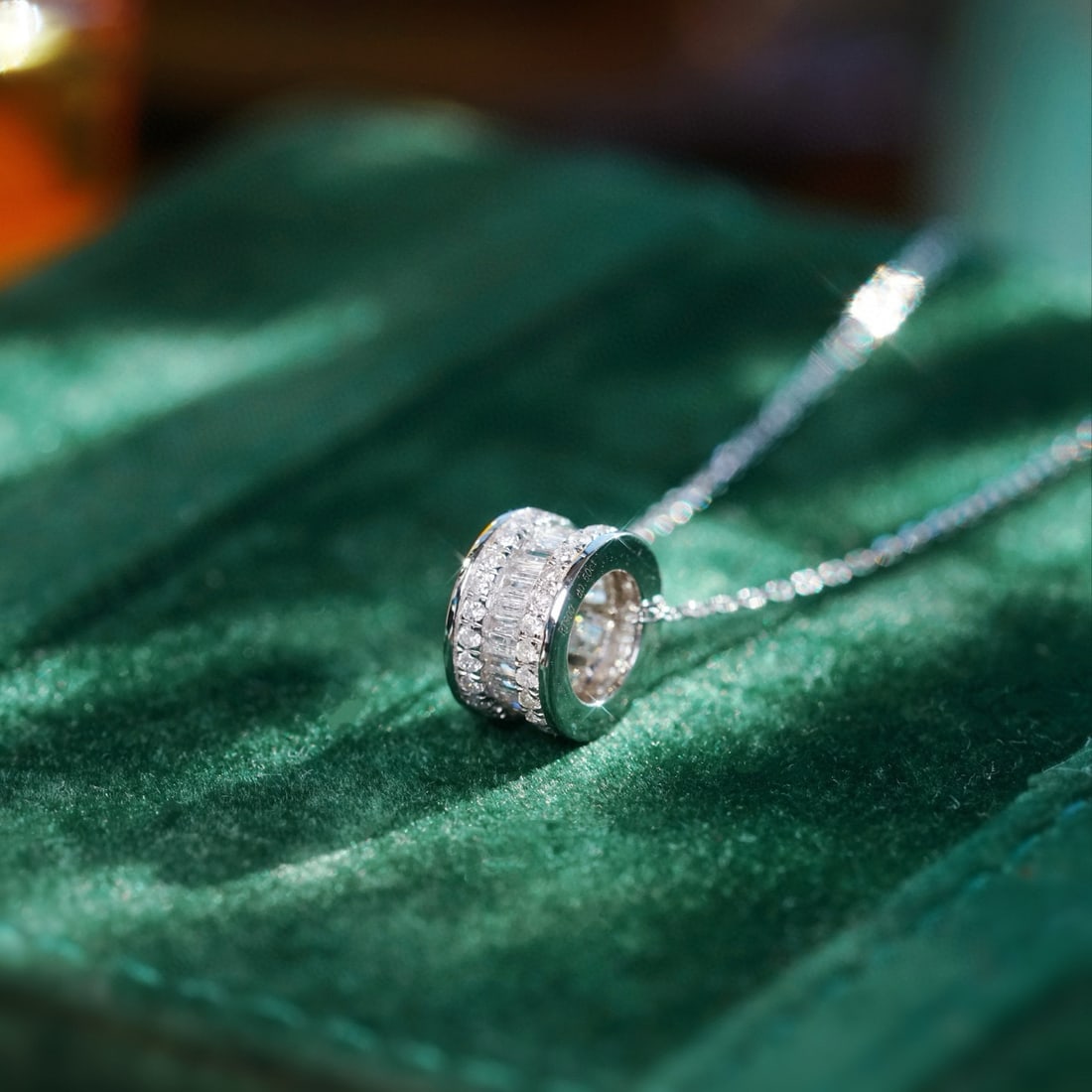 14k Gold 0.50 Ct Natural H Diamond Necklace - 4