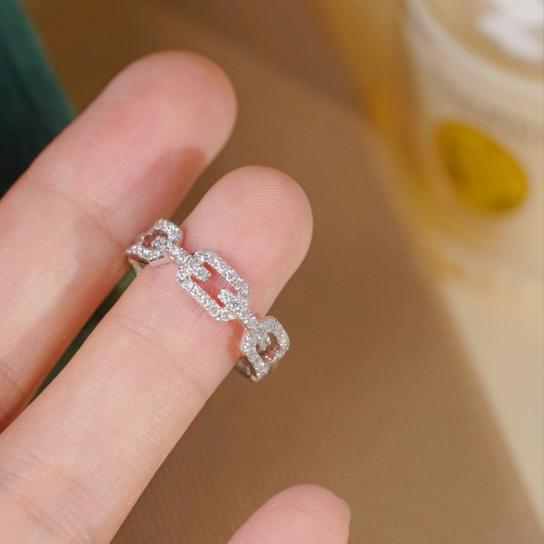14k Gold 0.40 Ct Natural H Diamond Ring - 3