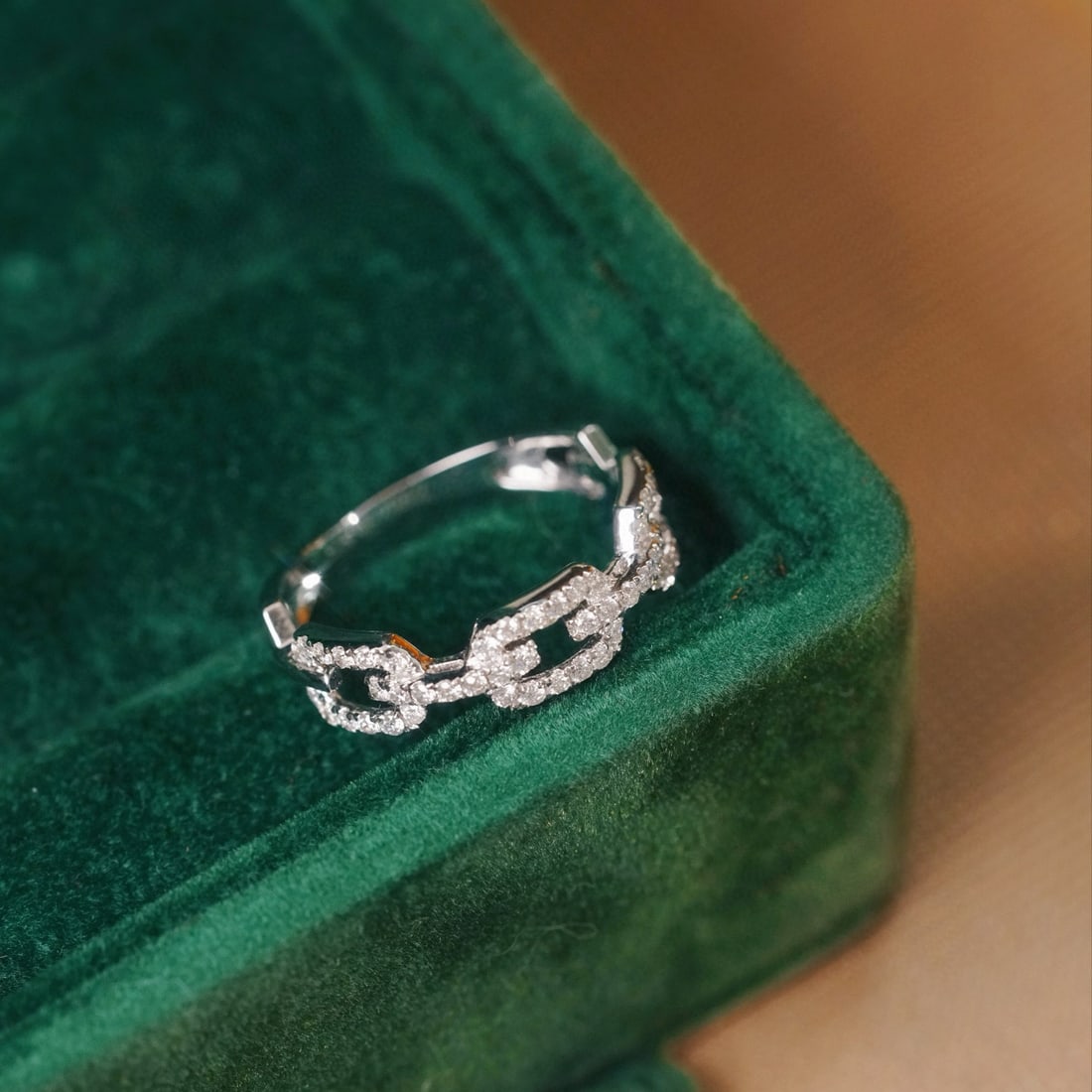 14k Gold 0.40 Ct Natural H Diamond Ring - 9