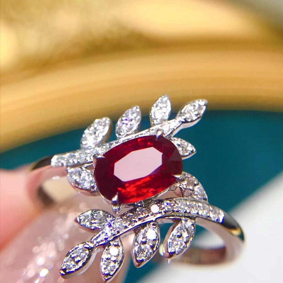 14k Gold 1.14 Ctw Natural Ruby & Diamond Ring - 2