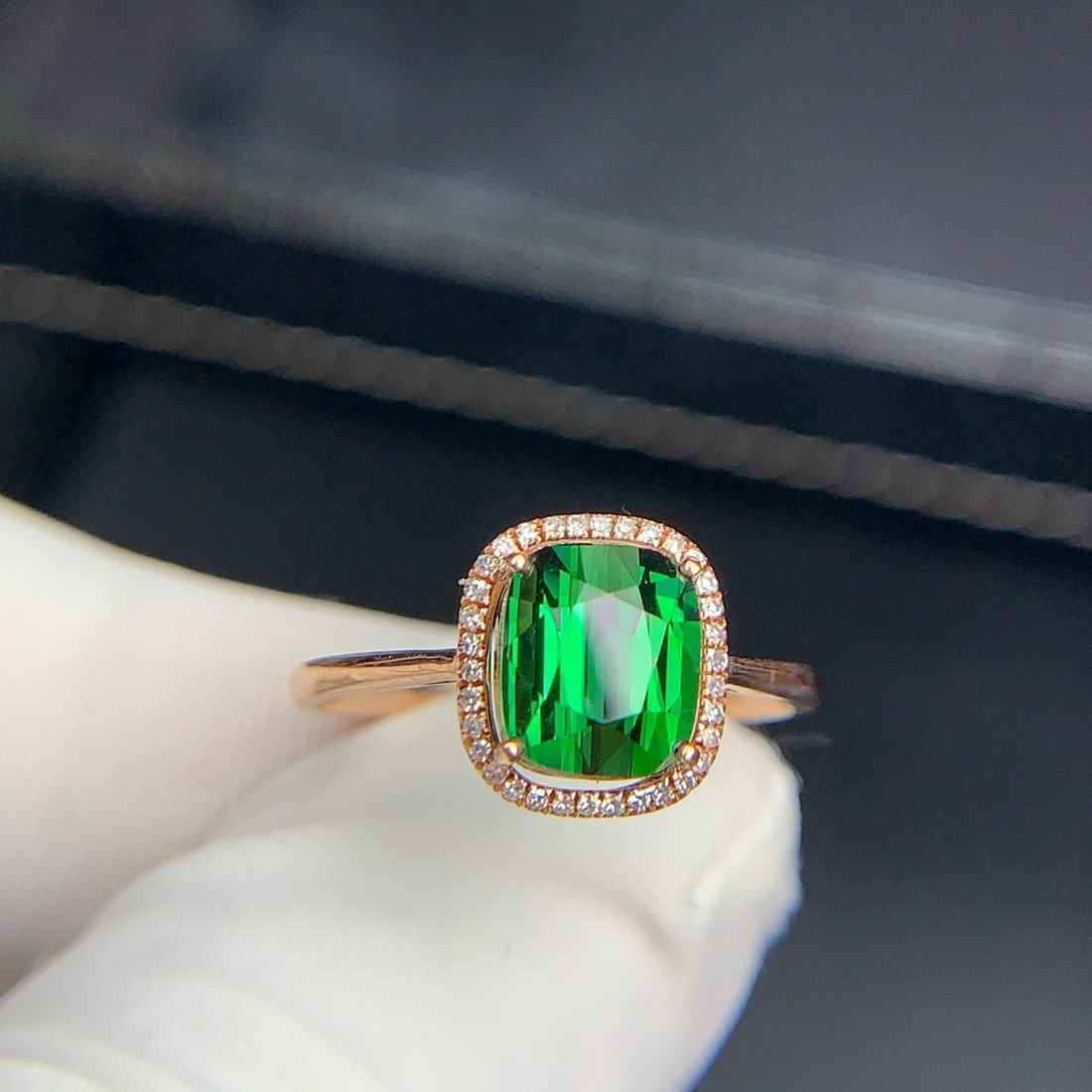 14k Gold 1.9 Ct Natural Tourmaline & Diamond Ring - 3